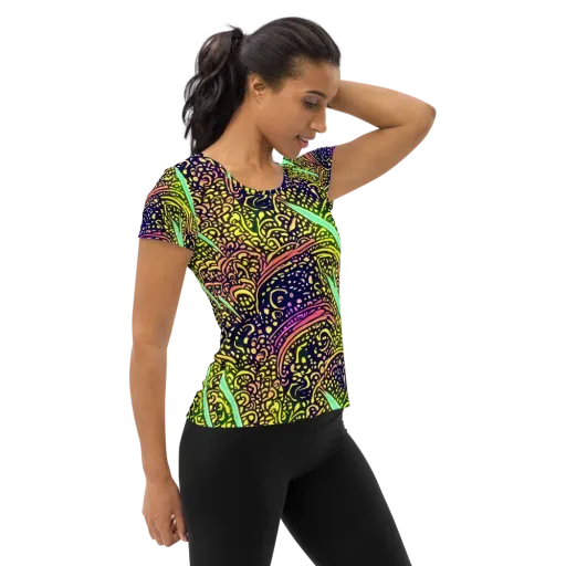 Isenbrant Illumination on a Women's Athletic T-Shirt