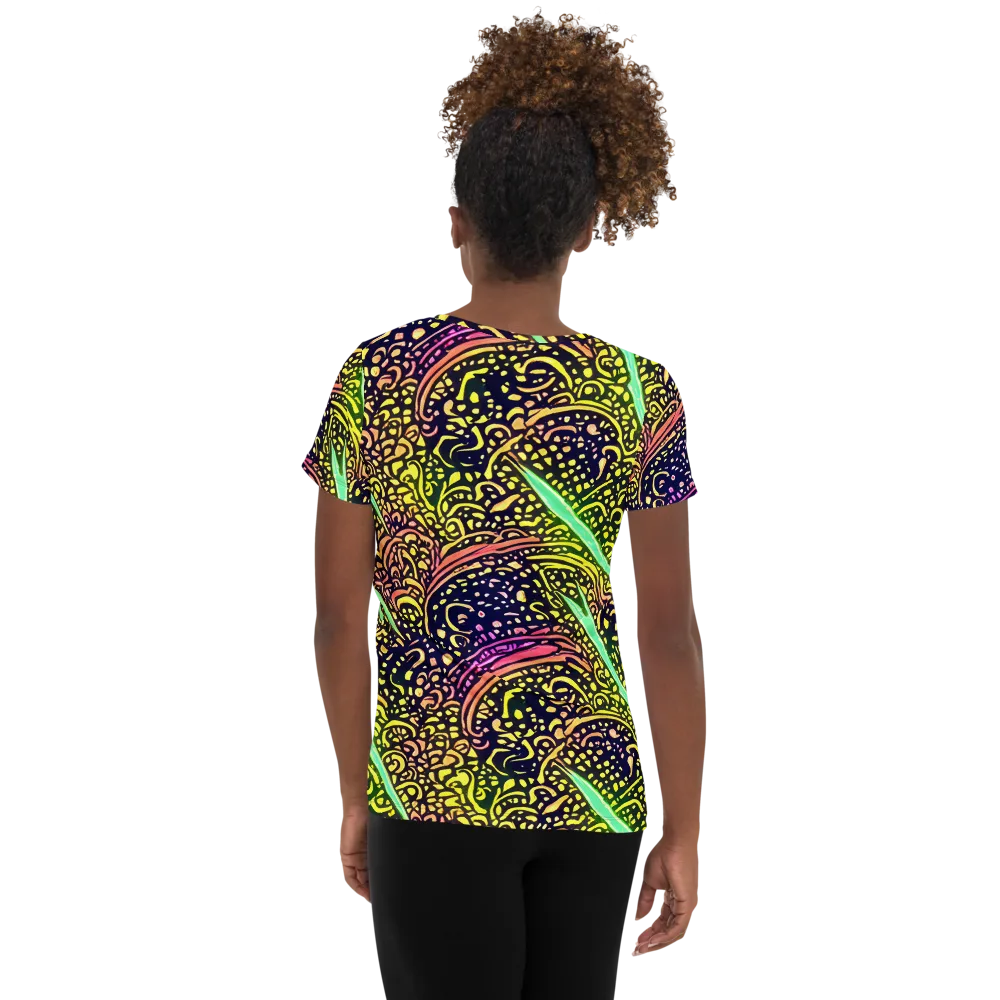 Isenbrant Illumination on Women's Athletic T-Shirt — Back