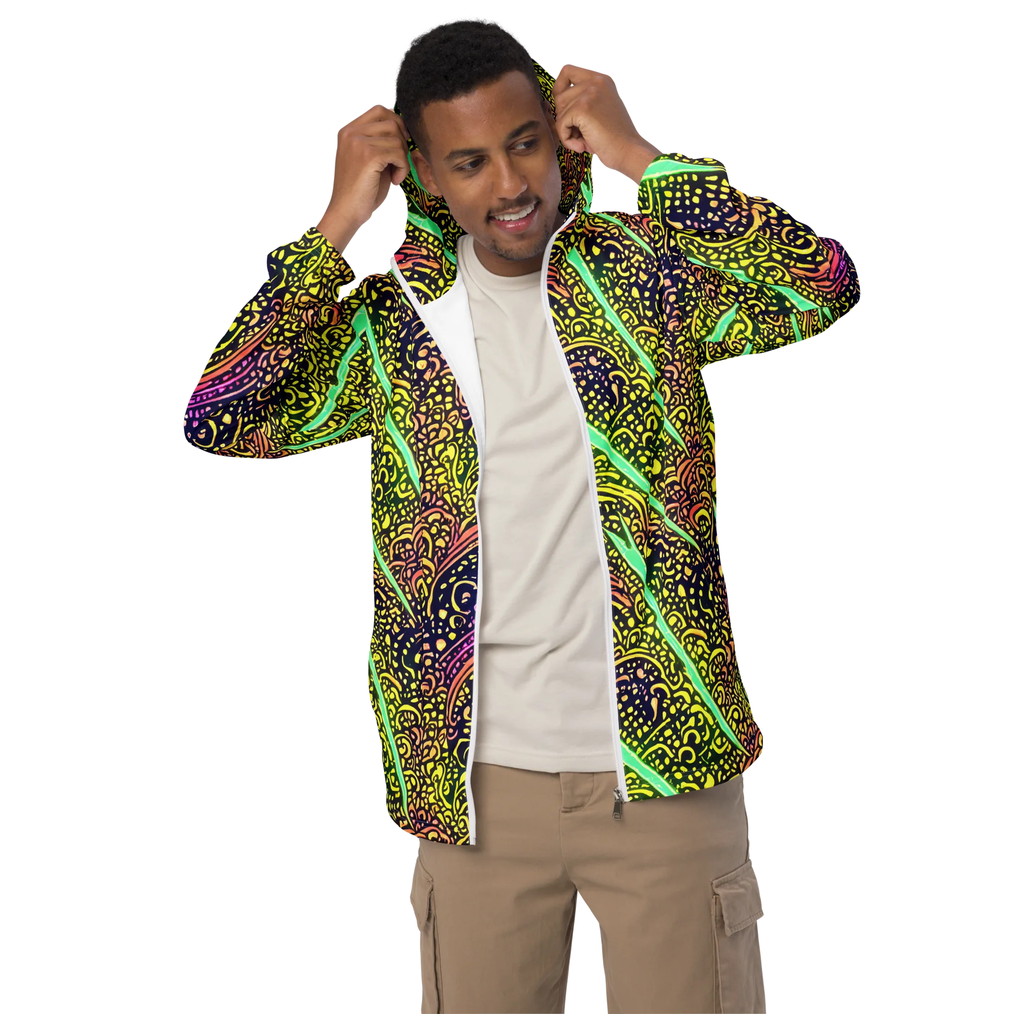 Isenbrant Illumination on Men's Windbreaker — Front