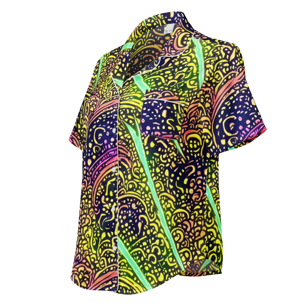 Isenbrant Illumination on Women's Short Sleeve Pajama Top — Left Front