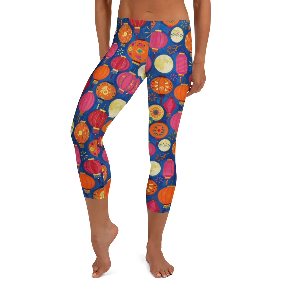 Indigo Afterglow on Capri Leggings — Front