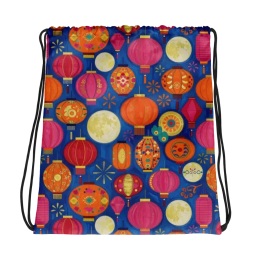 Indigo Afterglow on a Drawstring Bag