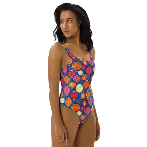 Indigo Afterglow on a One-Piece Swimsuit
