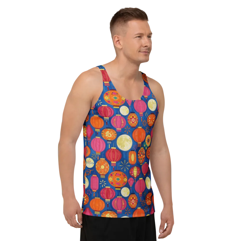 Indigo Afterglow on Men's Tank Top — Right Front
