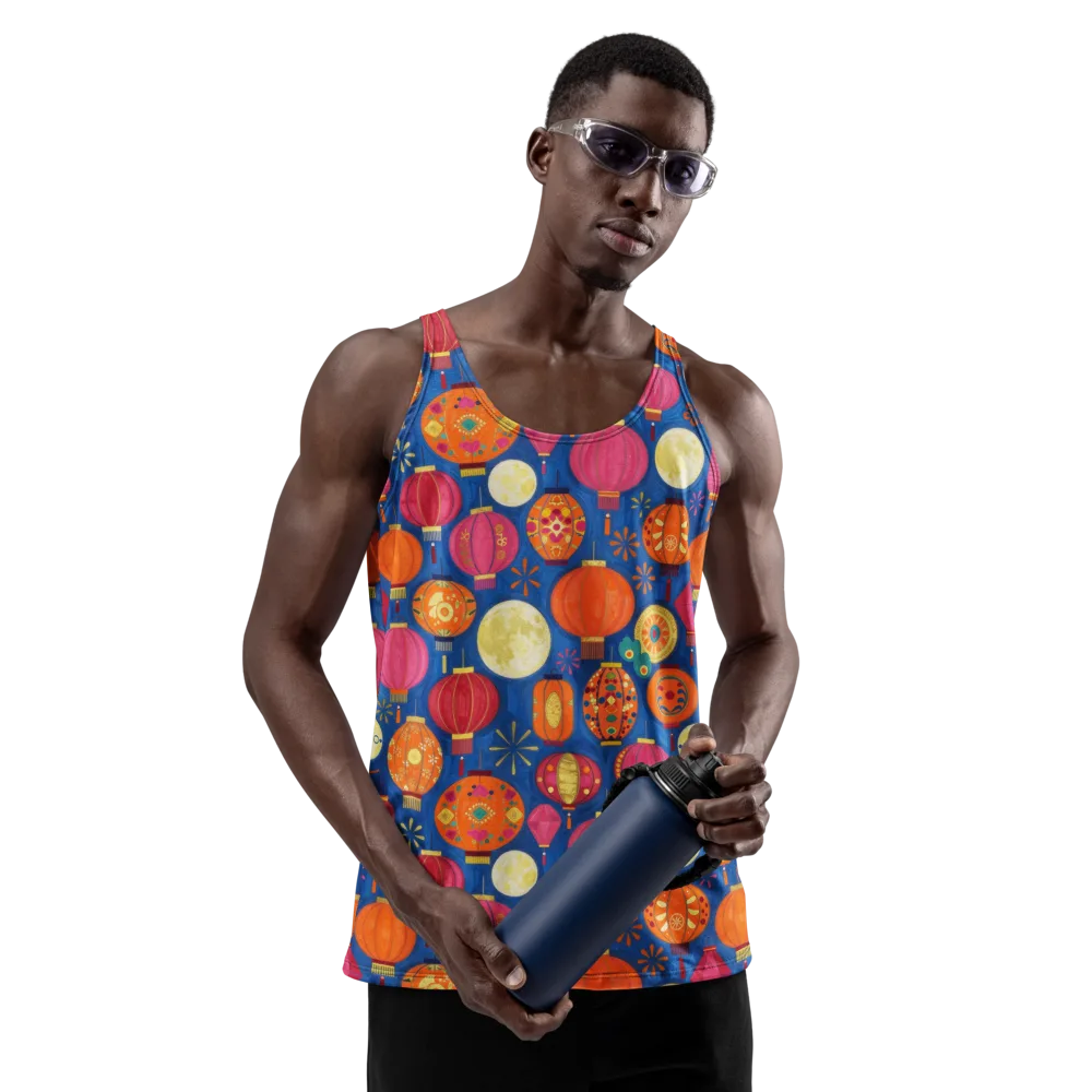 Indigo Afterglow on Men's Tank Top — Front