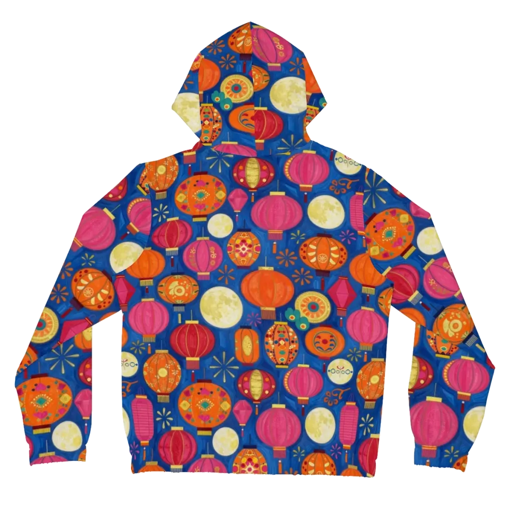 Indigo Afterglow on Women's Full-Zip Hoodie — Back