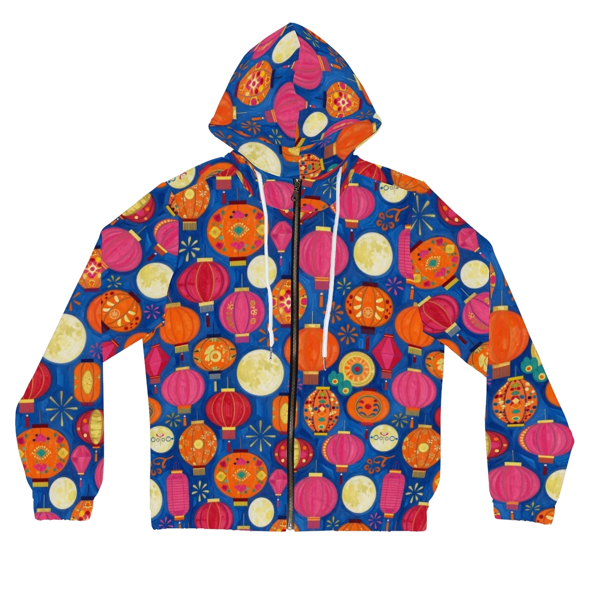 Indigo Afterglow on Women's Full-Zip Hoodie — Front