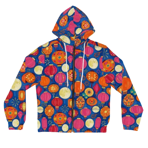 Indigo Afterglow on a Women's Full-Zip Hoodie