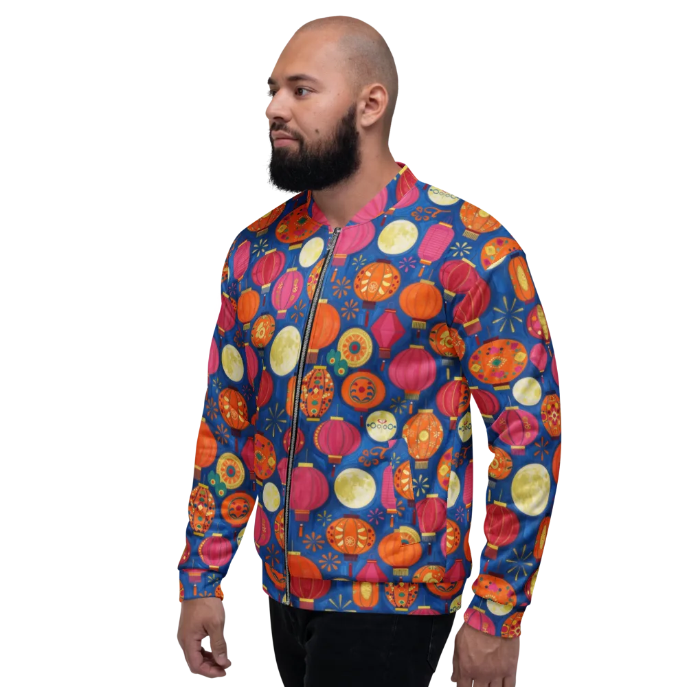 Indigo Afterglow on Bomber Jacket — Left