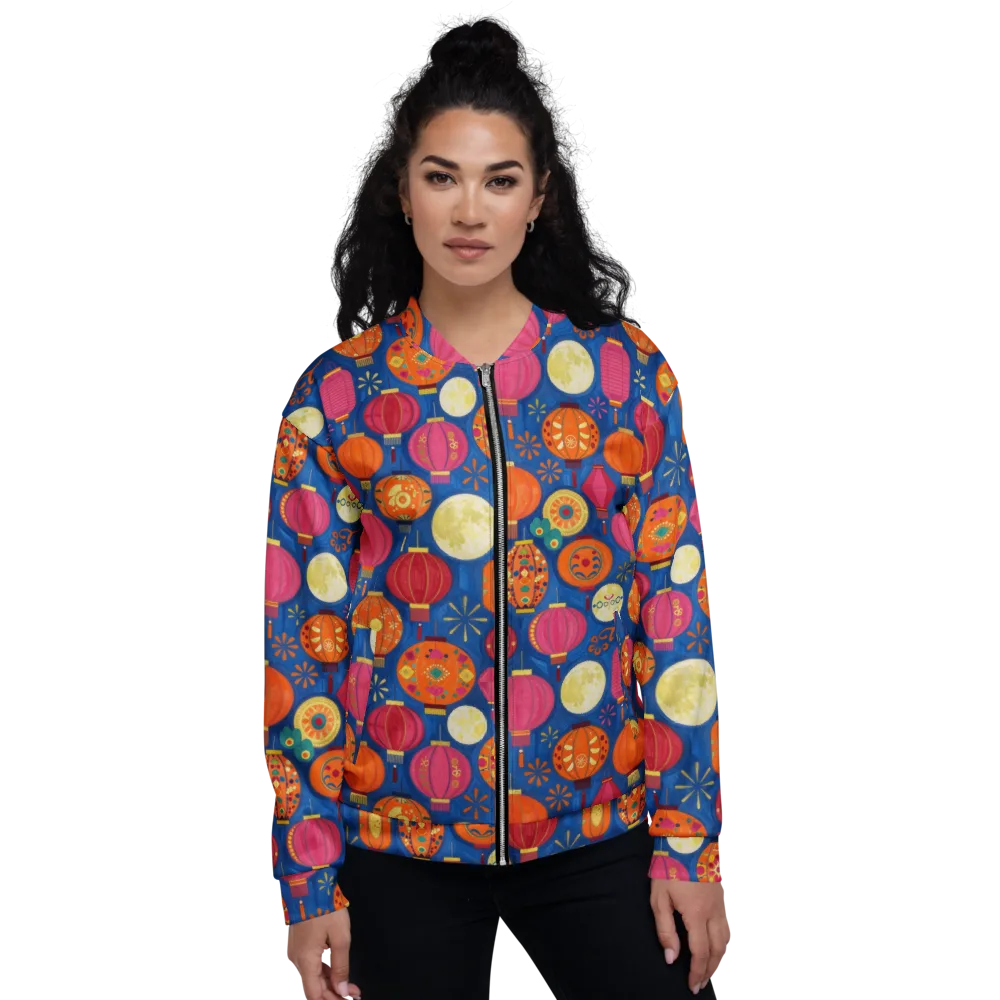 Indigo Afterglow on Bomber Jacket — Front