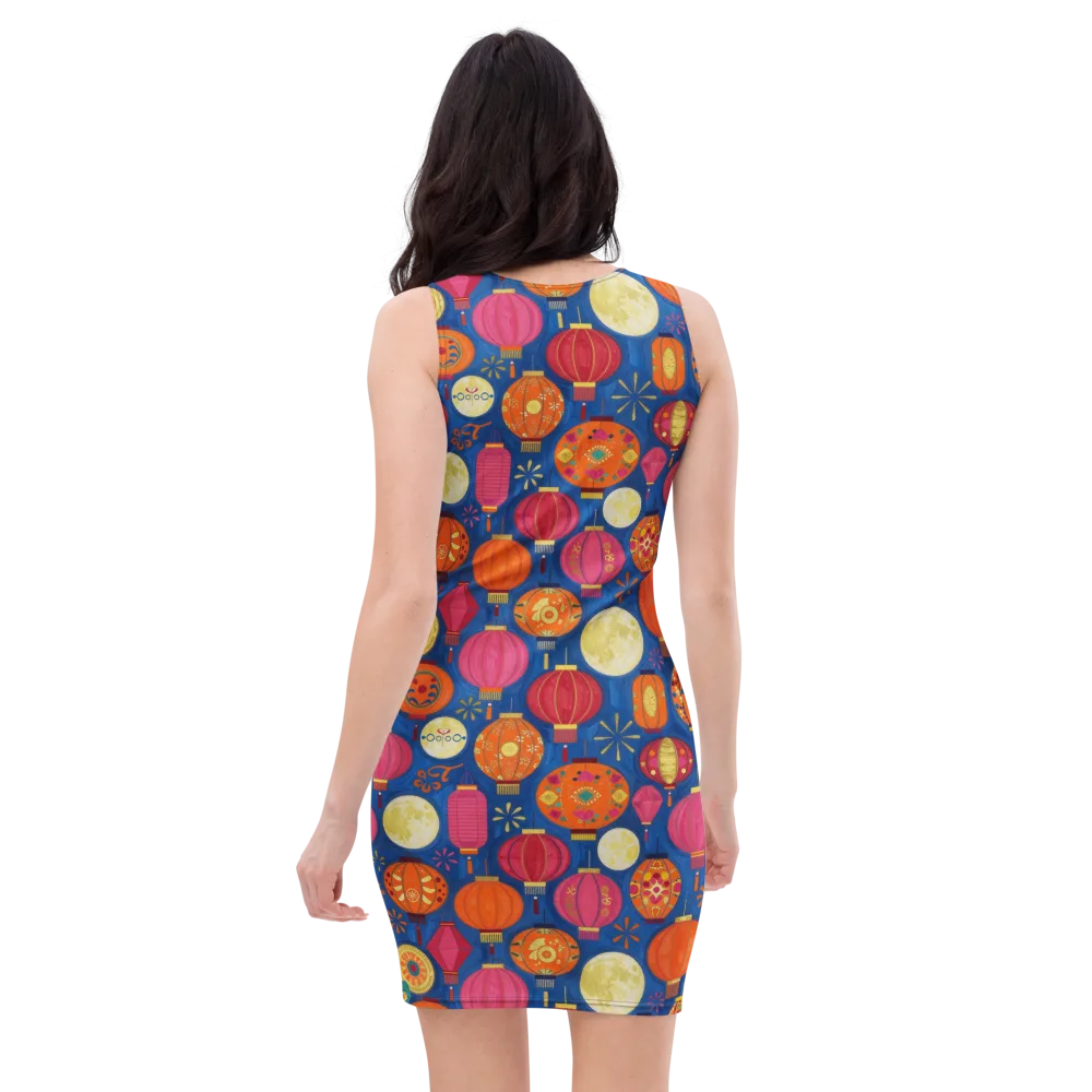 Indigo Afterglow on Bodycon Dress — Back