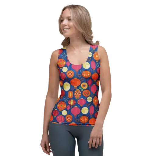 Indigo Afterglow on a Women's Tank Top