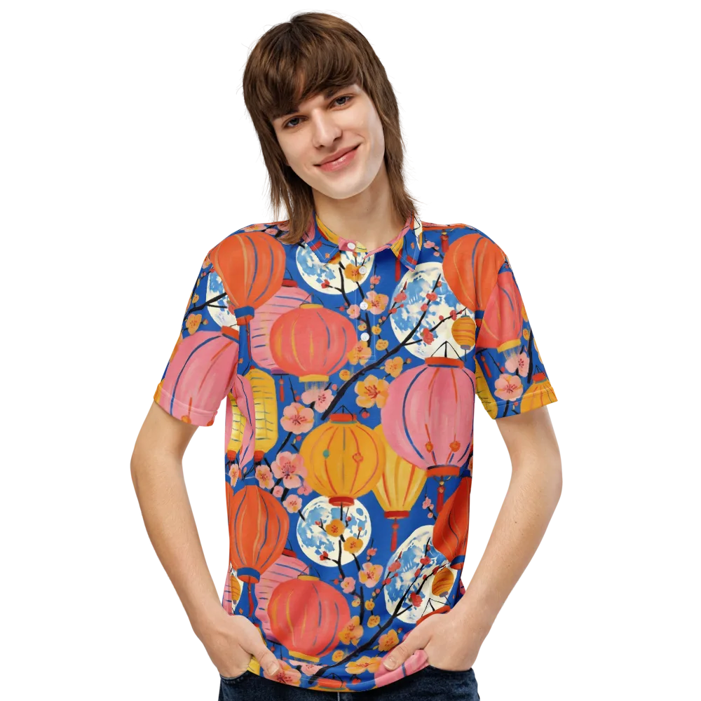Festival Afterglow on Men's Slim Fit Polo Shirt — Front