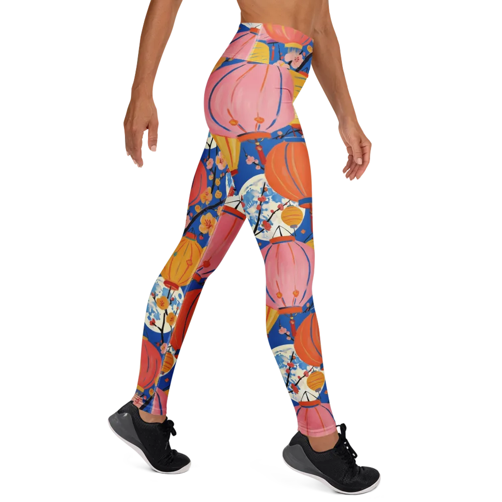 Festival Afterglow on Yoga Leggings — Right