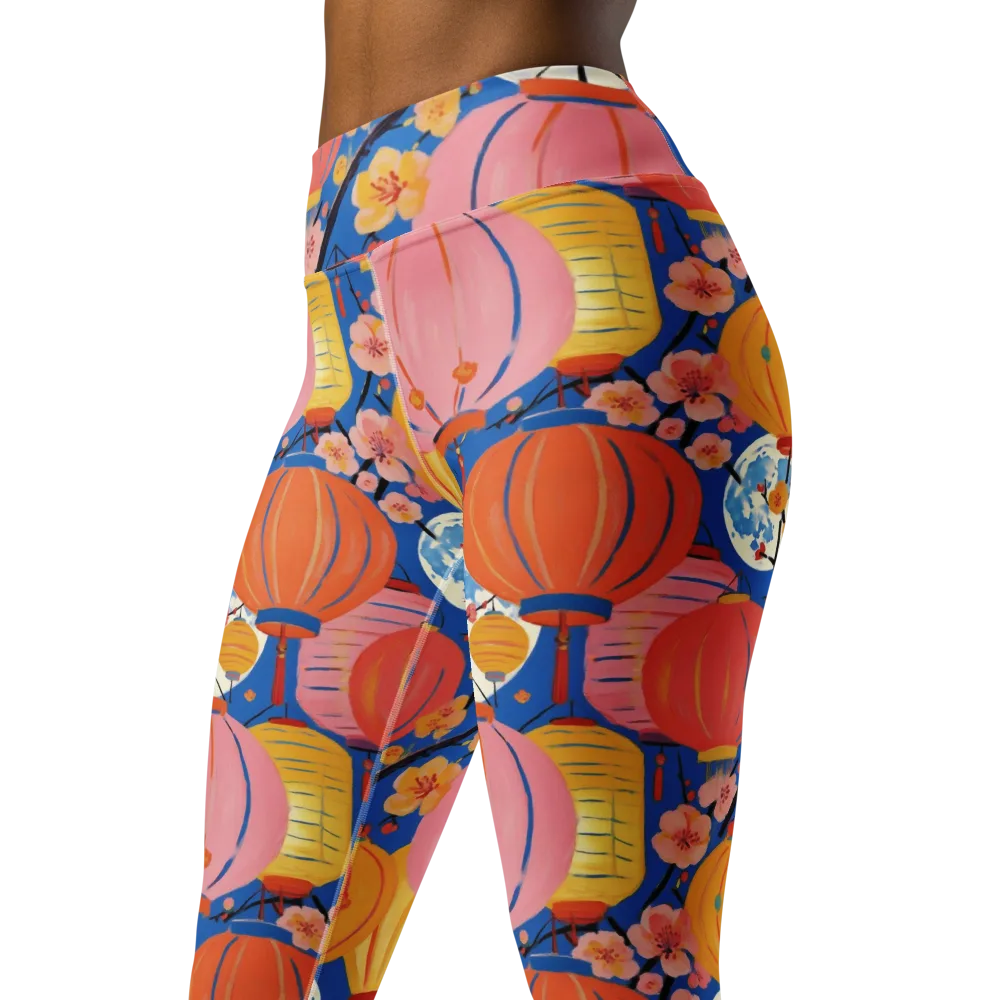 Festival Afterglow on Yoga Leggings — Left Front