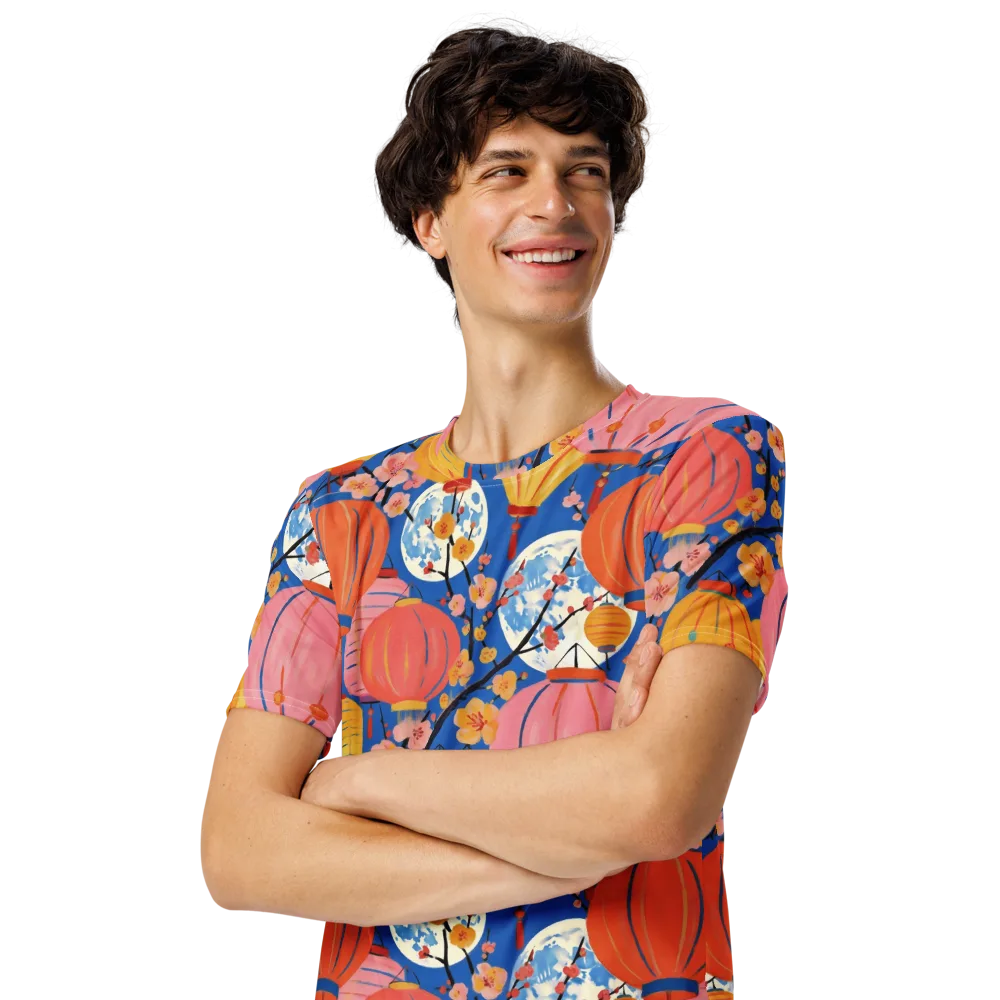 Festival Afterglow on Men's Crew Neck T-Shirt — Left Front