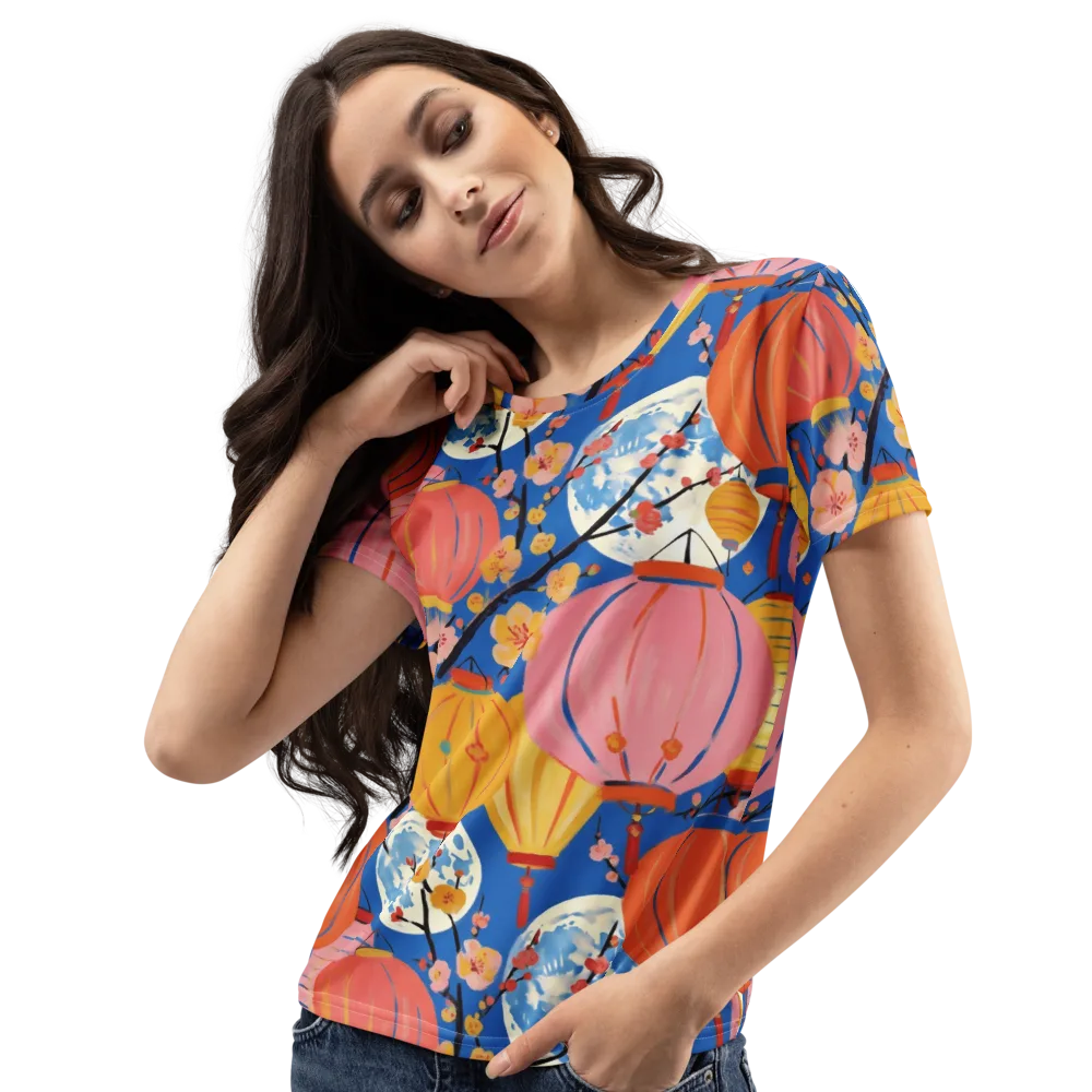 Festival Afterglow on Women's Crew Neck T-Shirt — Left Front
