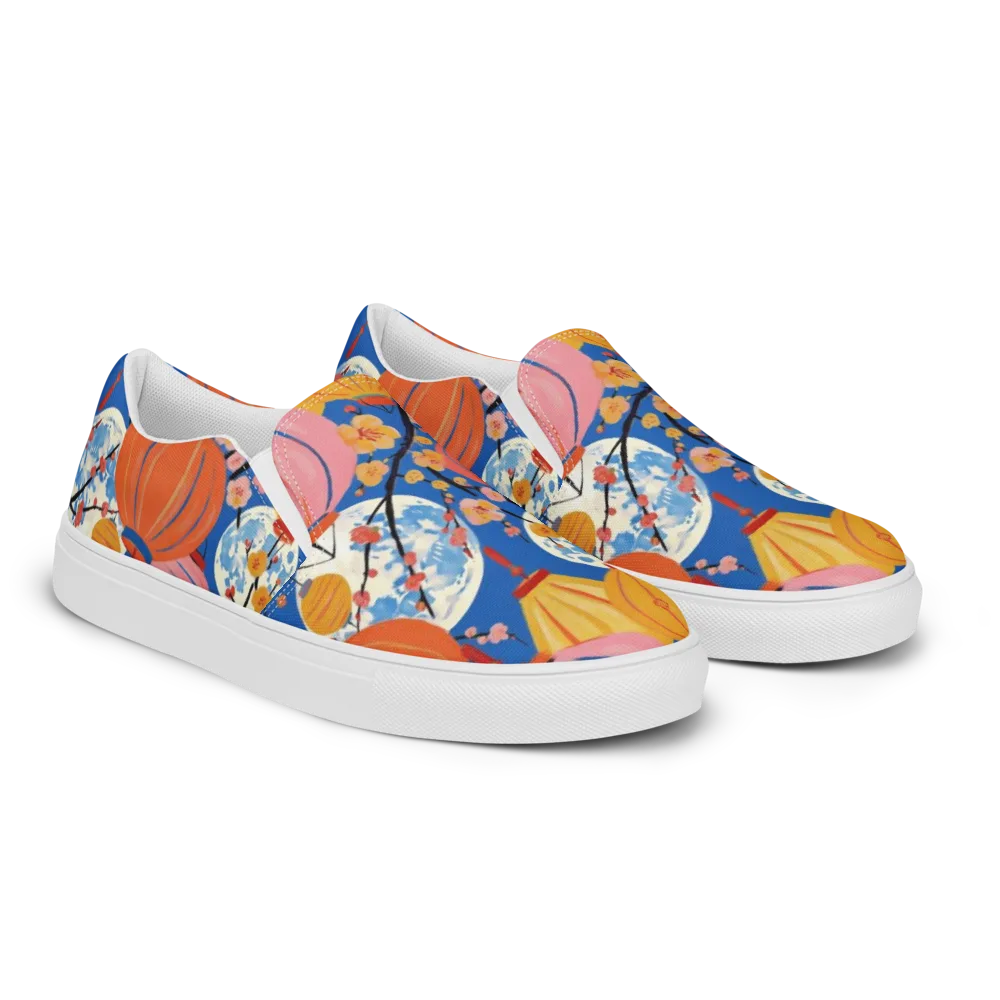 Festival Afterglow on Men's Slip-On Canvas Shoes — Right Front