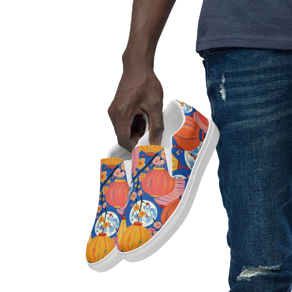 Festival Afterglow on Men's Slip-On Canvas Shoes — Left Front