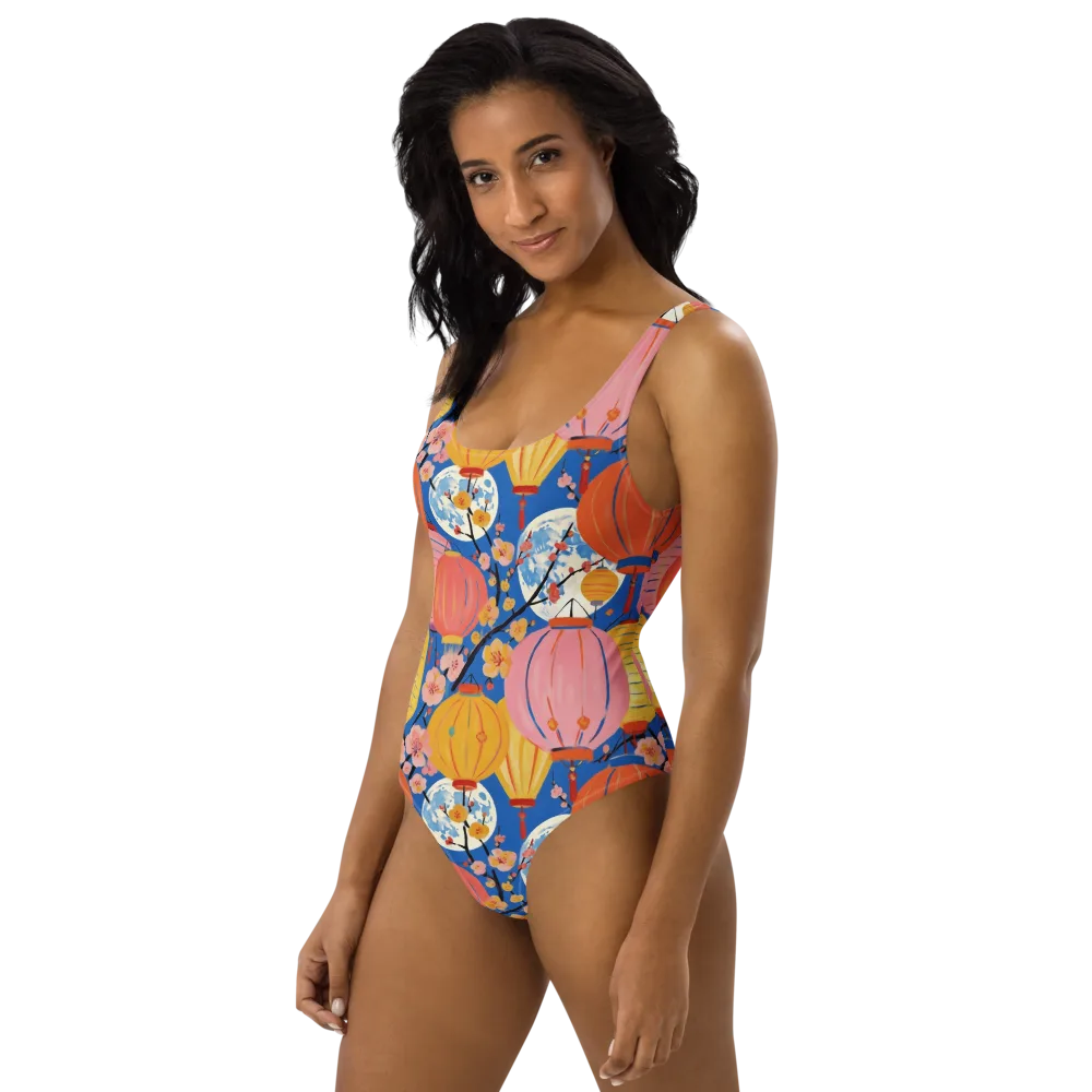 Festival Afterglow on One-Piece Swimsuit — Left