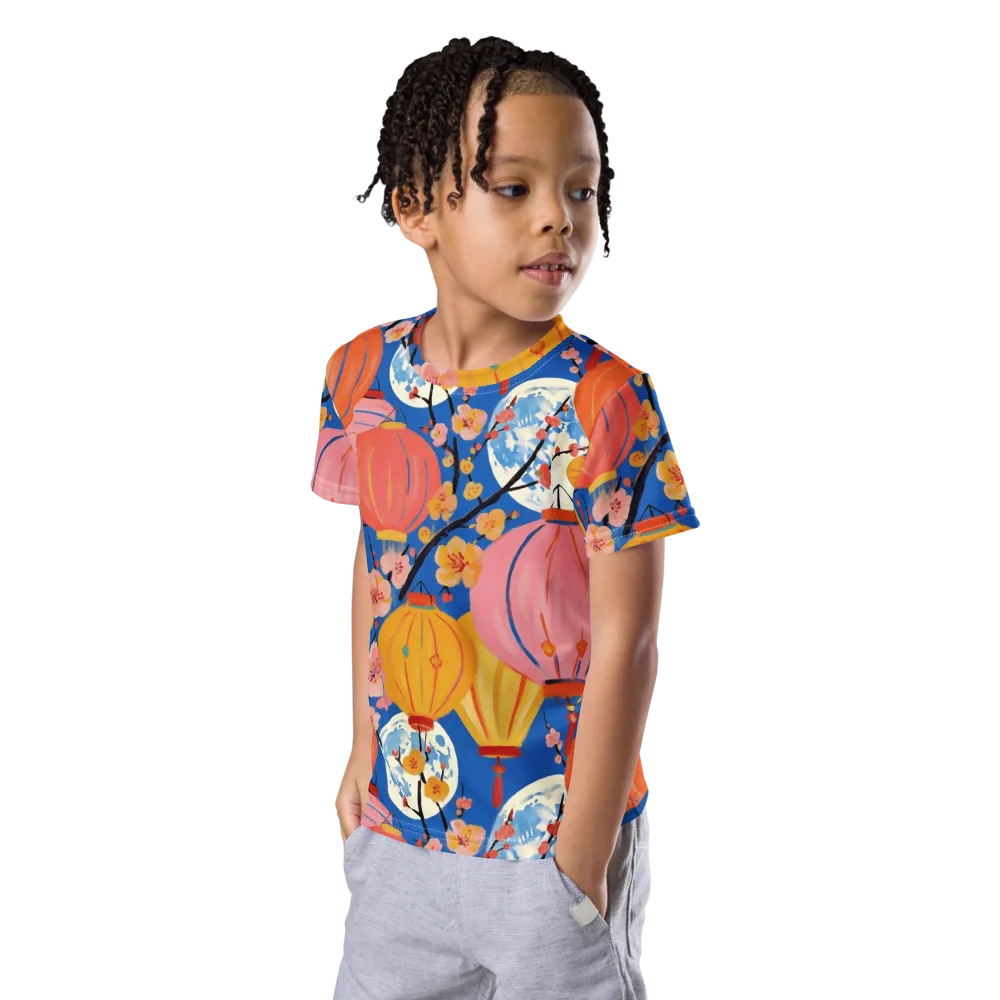Festival Afterglow on Kids Crew Neck T-Shirt — Left Front