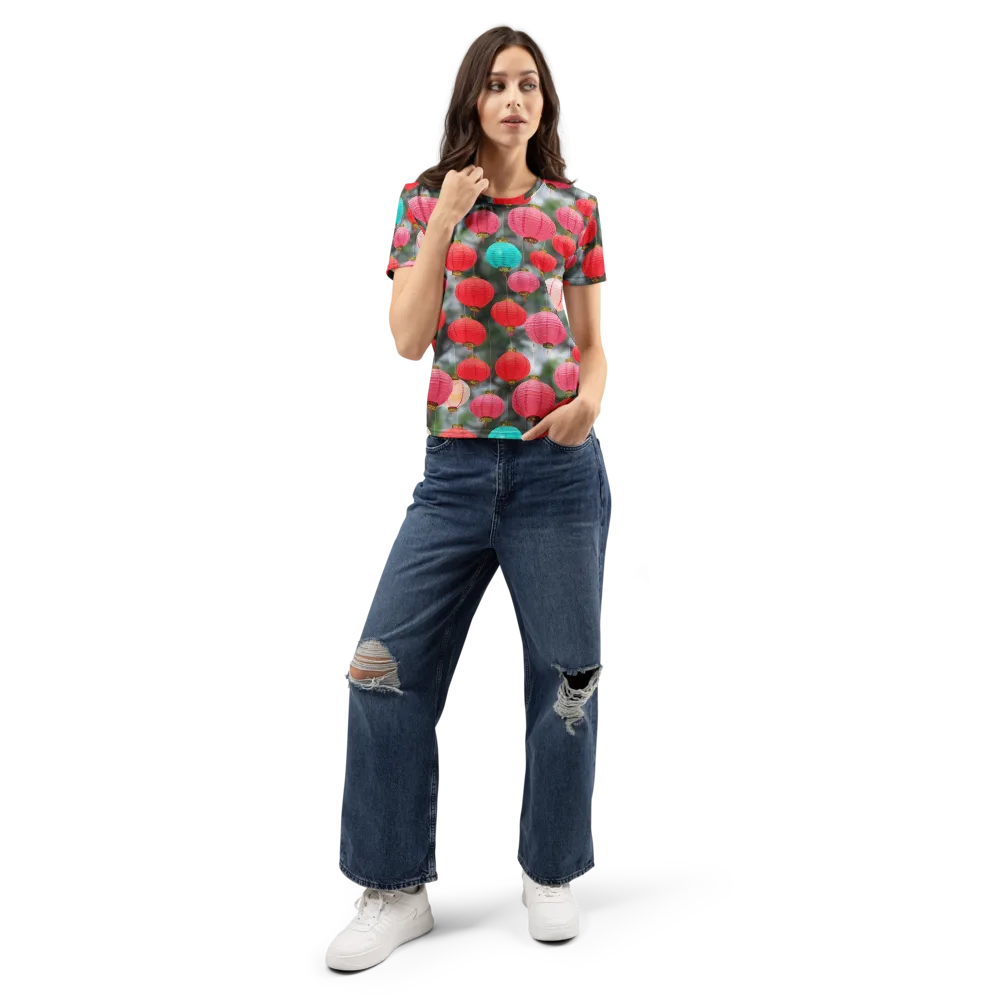 Lantern Bloom on Women's Crew Neck T-Shirt — Front