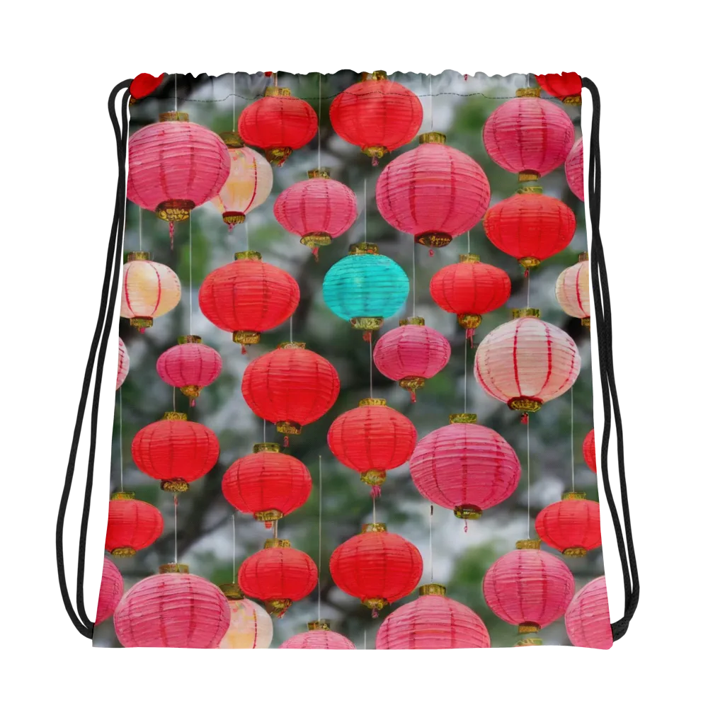 Lantern Bloom on Drawstring Bag — Photo