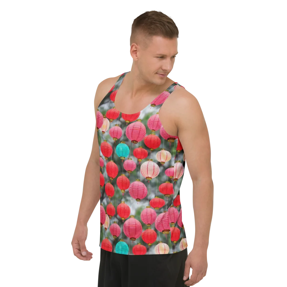 Lantern Bloom on Men's Tank Top — Left Front