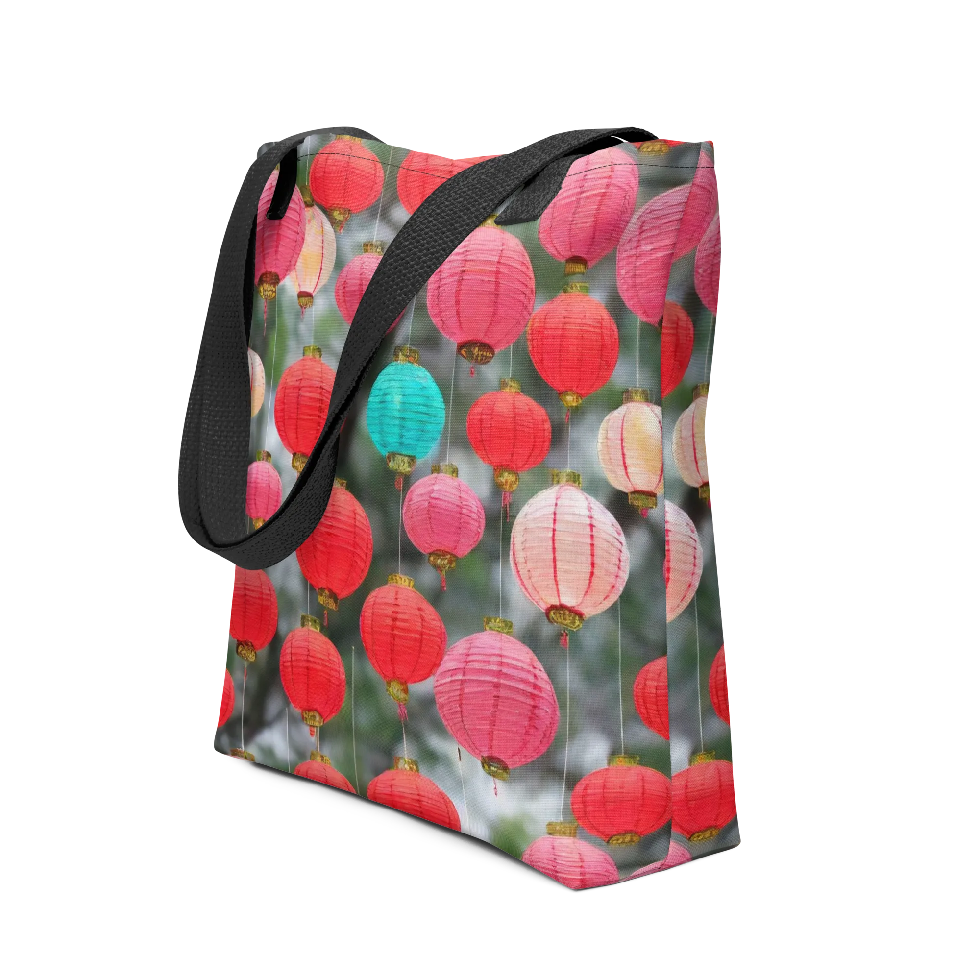 Lantern Bloom on Tote Bag — Front