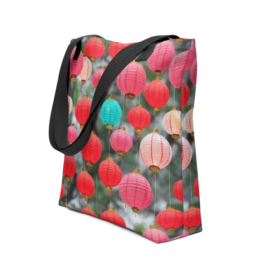 Lantern Bloom on Tote Bag — Front