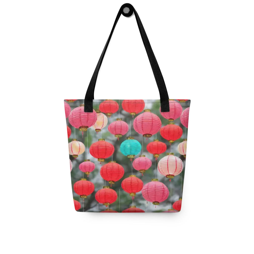 Lantern Bloom on Tote Bag — Front