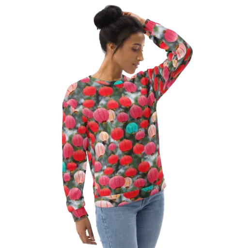 Lantern Bloom on a Sweatshirt