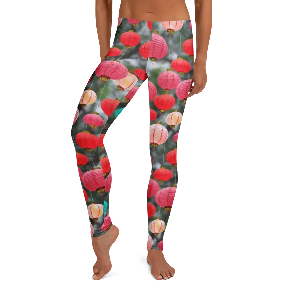Lantern Bloom on Leggings — Front