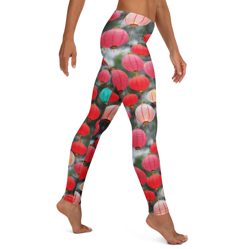 Lantern Bloom on Leggings — Right