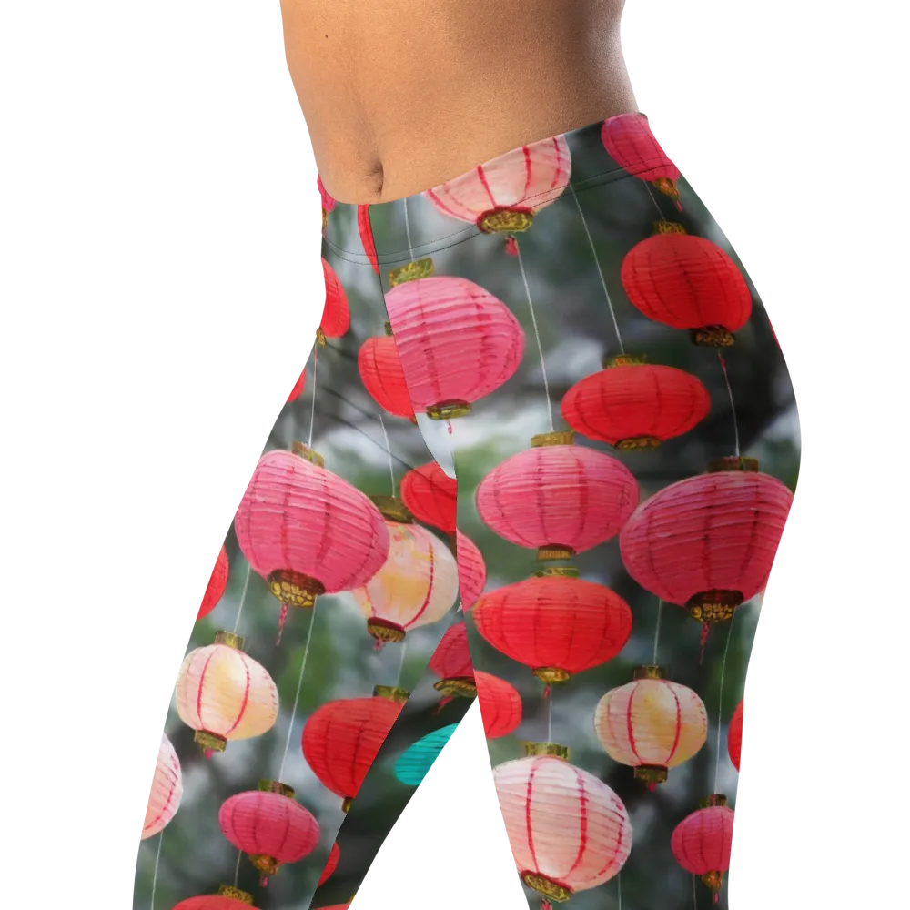 Lantern Bloom on Leggings — Left Front