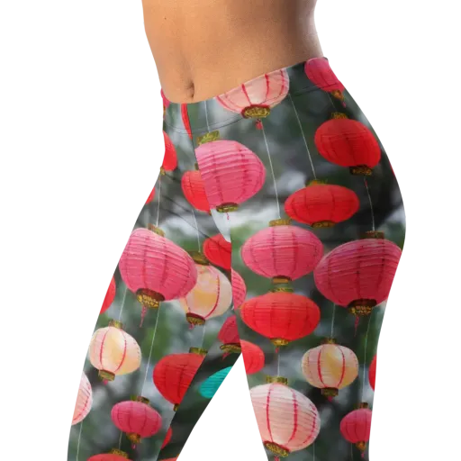 Lantern Bloom on a Leggings
