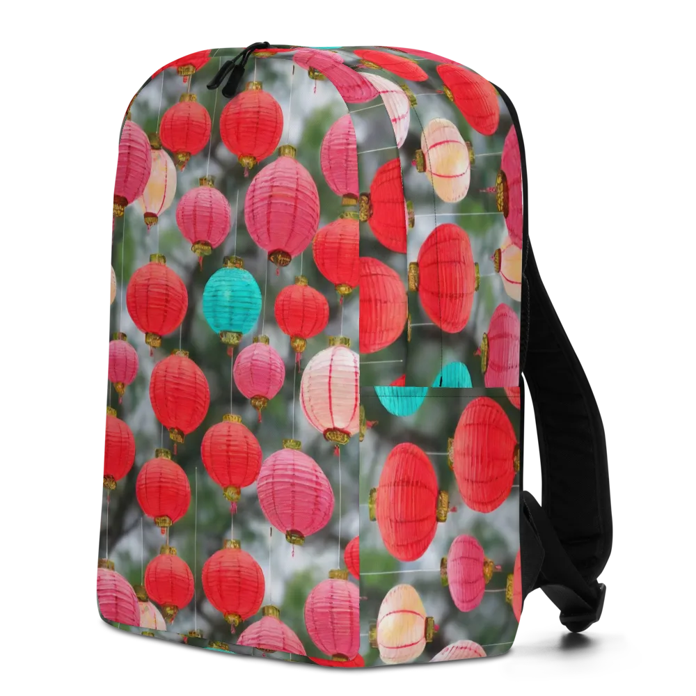 Lantern Bloom on Minimalist Backpack — Left