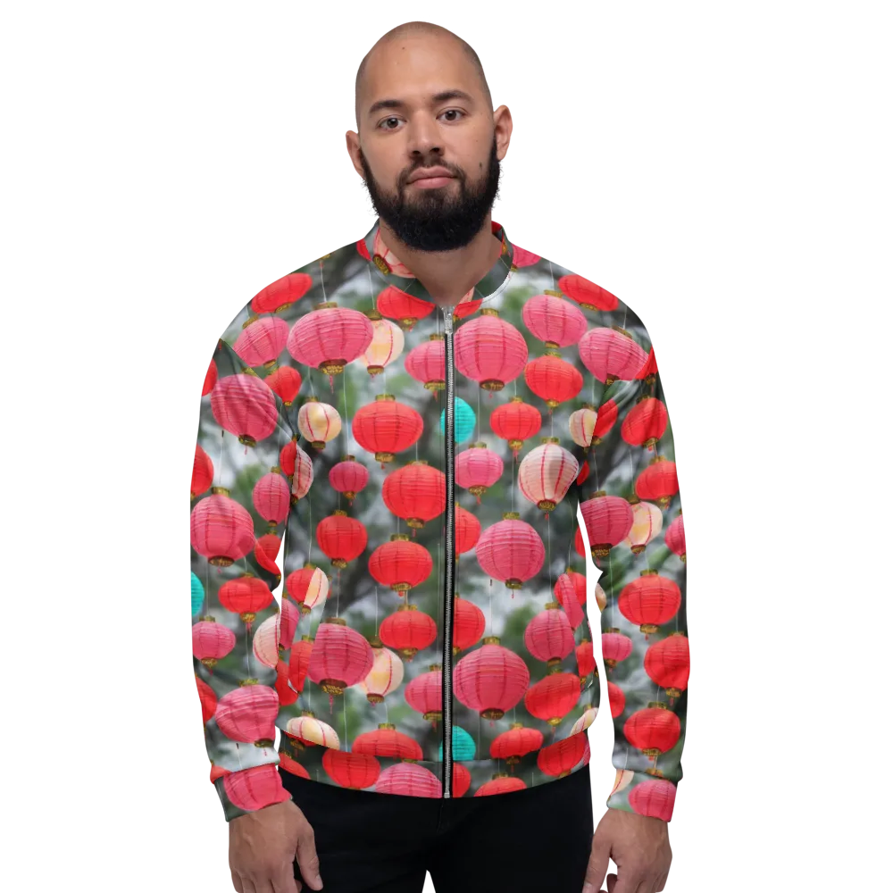 Lantern Bloom on Bomber Jacket — Front