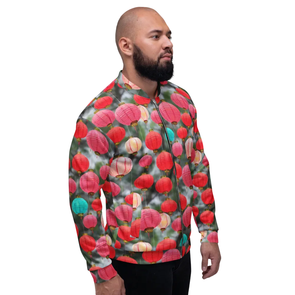 Lantern Bloom on Bomber Jacket — Right