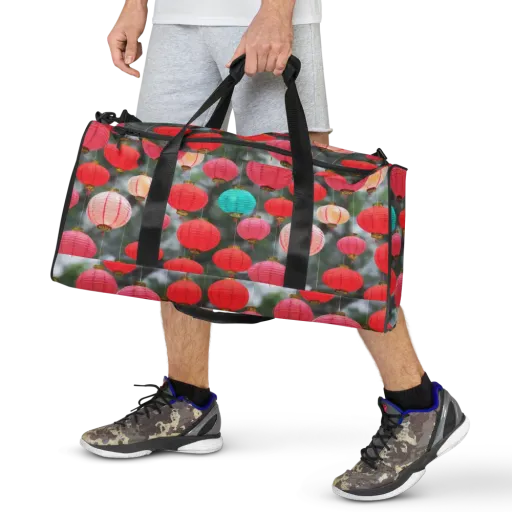 Lantern Bloom on a Duffle Bag