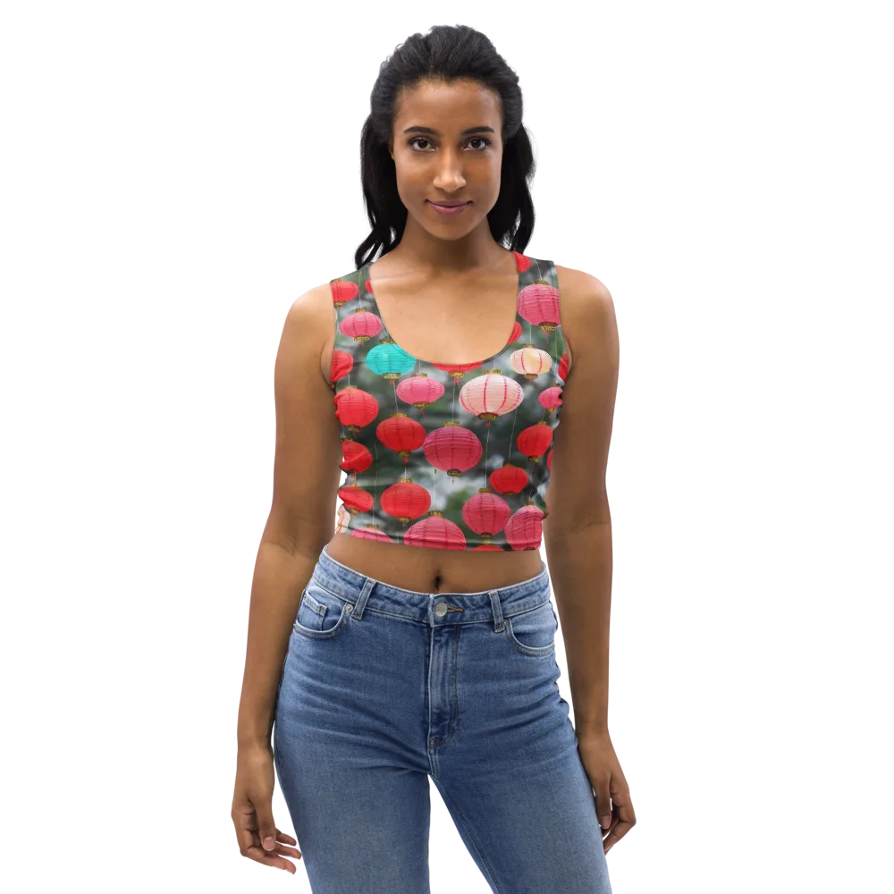 Lantern Bloom on Crop Top — Front