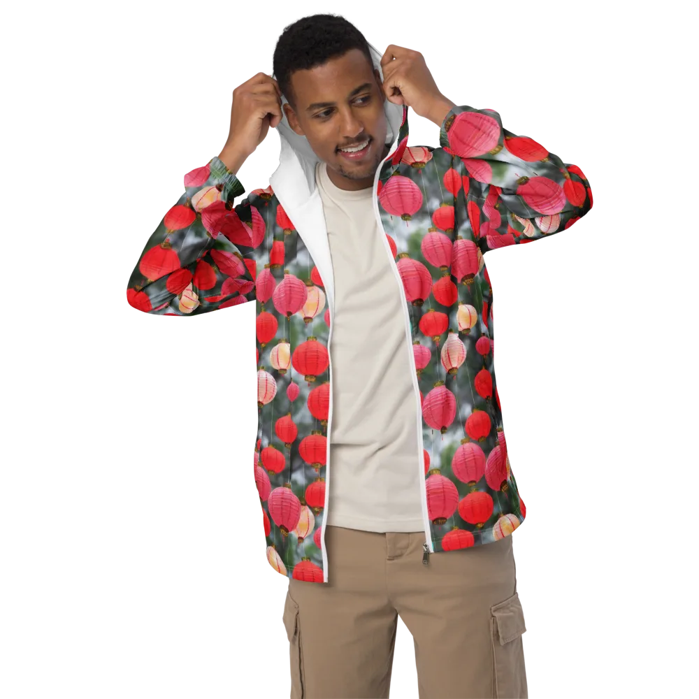 Lantern Bloom on Men's Windbreaker — Front