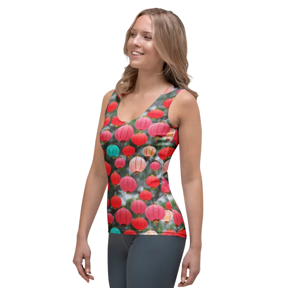 Lantern Bloom on Women's Tank Top — Left Front
