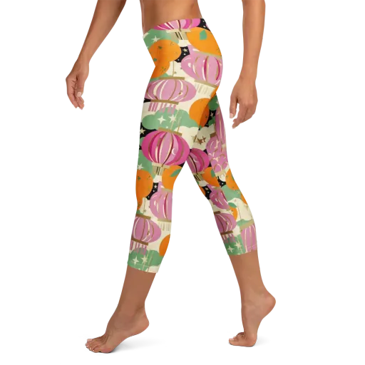 Citrus After Dark on a Capri Leggings