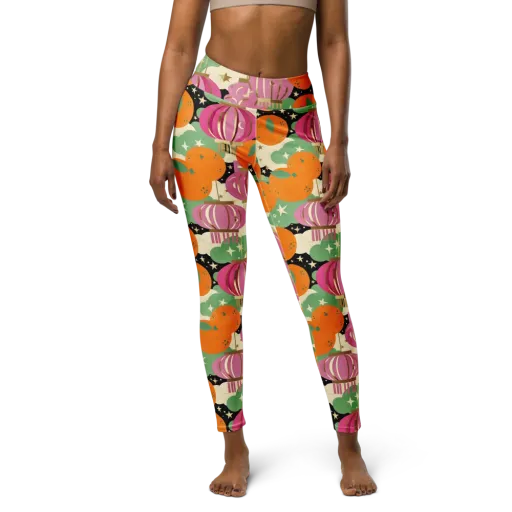 Citrus After Dark on a Yoga Leggings