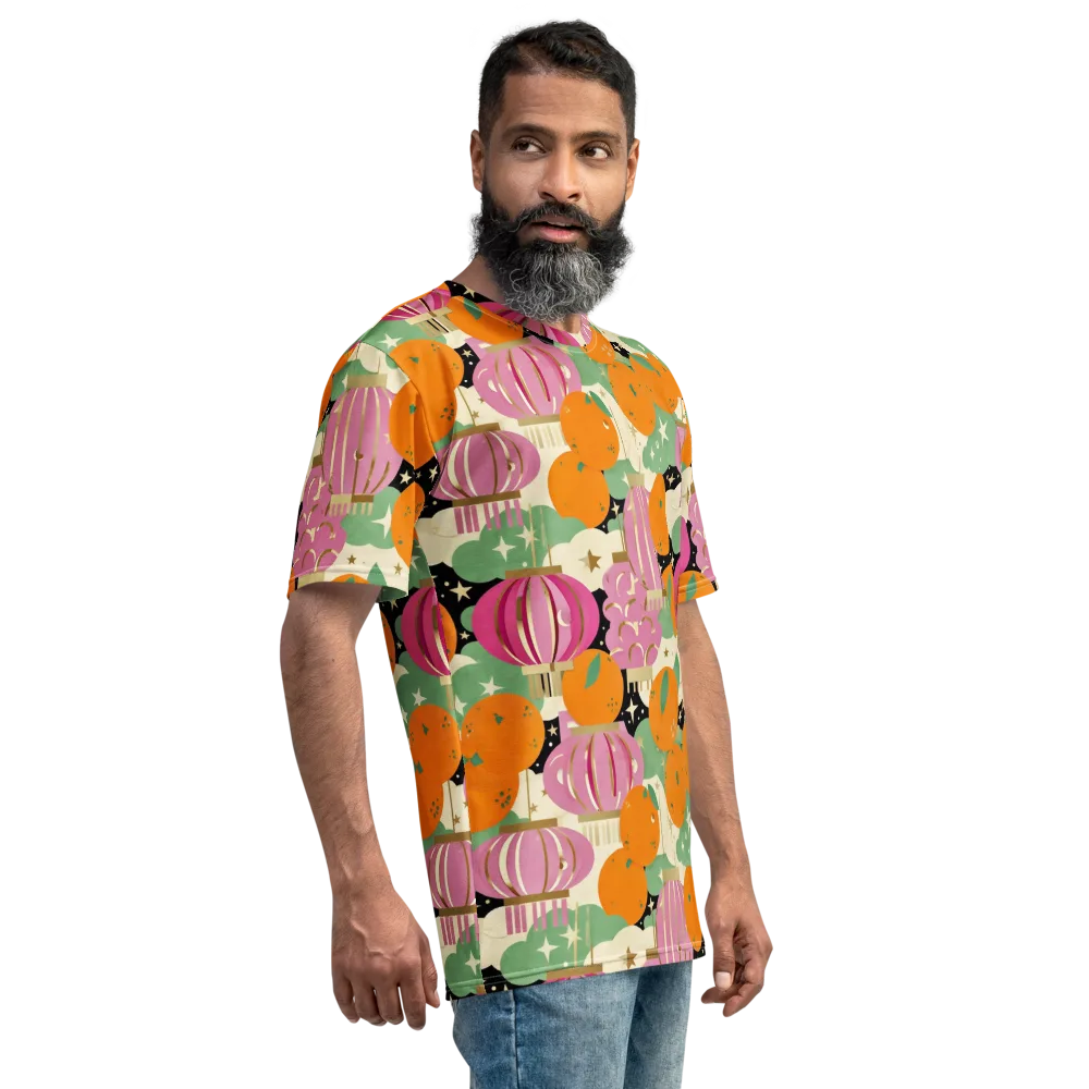 Citrus After Dark on Men's Crew Neck T-Shirt — Right