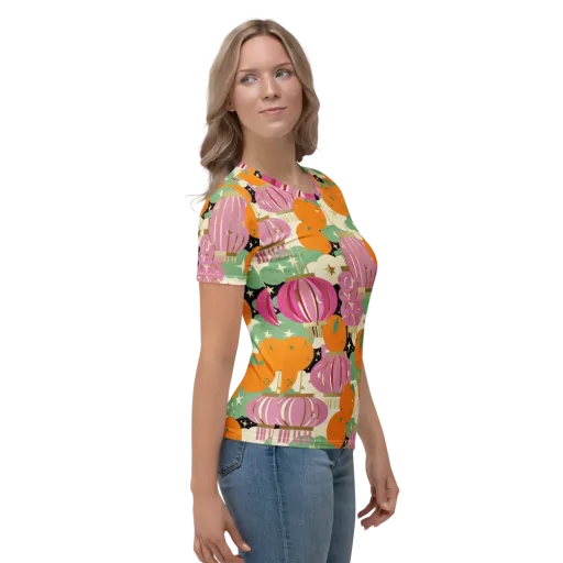Citrus After Dark on a Women's Crew Neck T-Shirt
