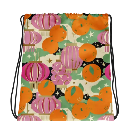 Citrus After Dark on a Drawstring Bag