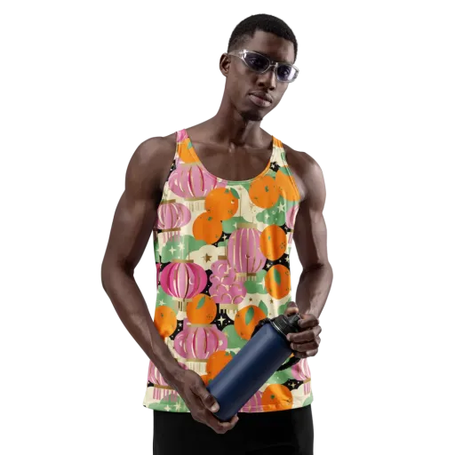 Citrus After Dark on a Men's Tank Top