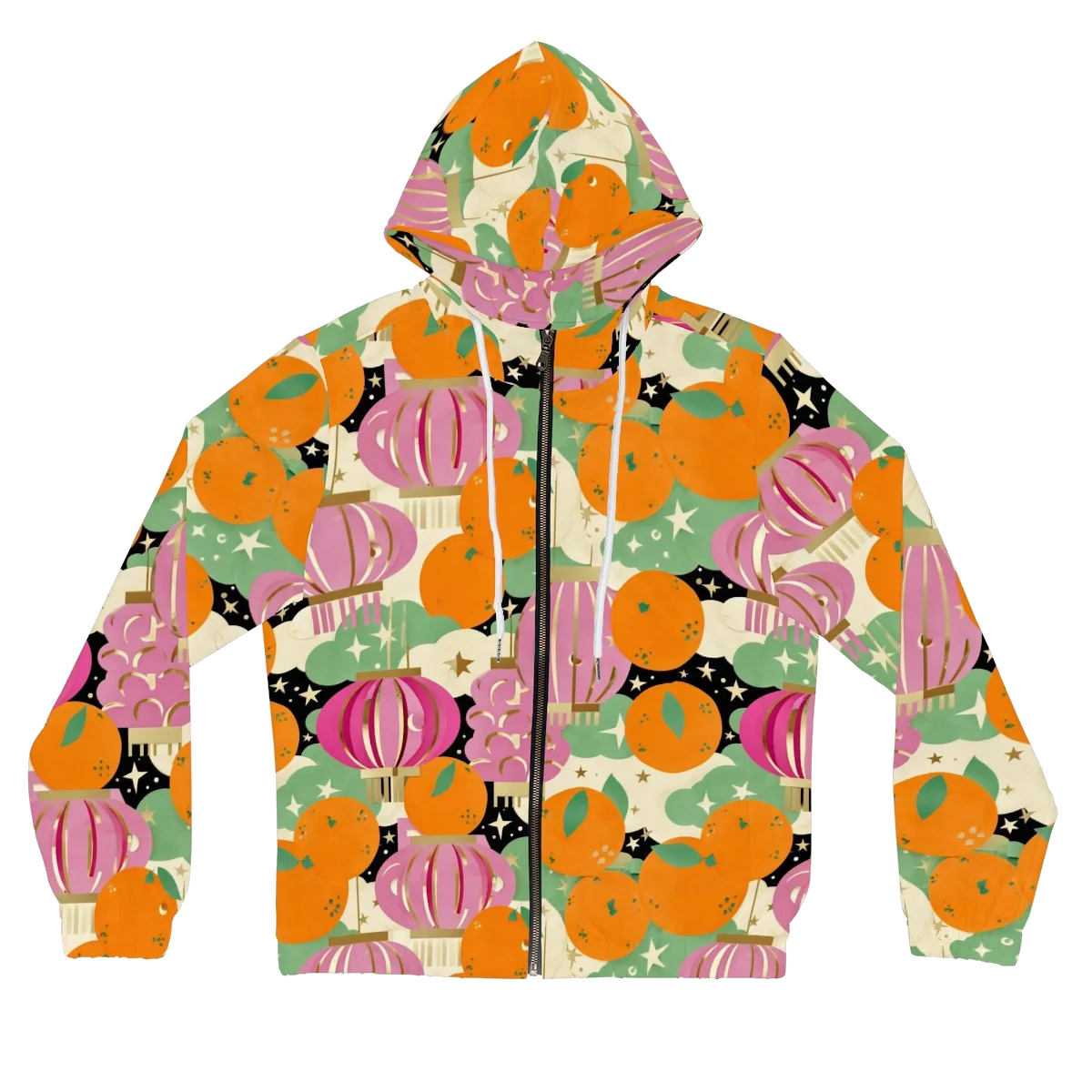 Citrus After Dark on Women's Full-Zip Hoodie — Front